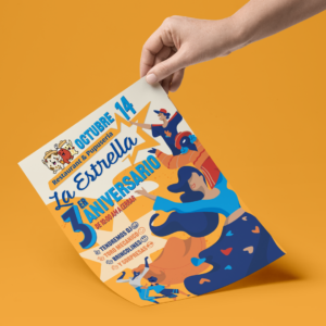 Branding for La Estrella pupuseria - Flyer